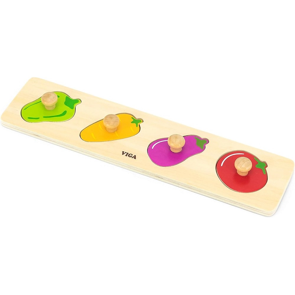 Viga Vegetables Puzzle - 4 Pcs
