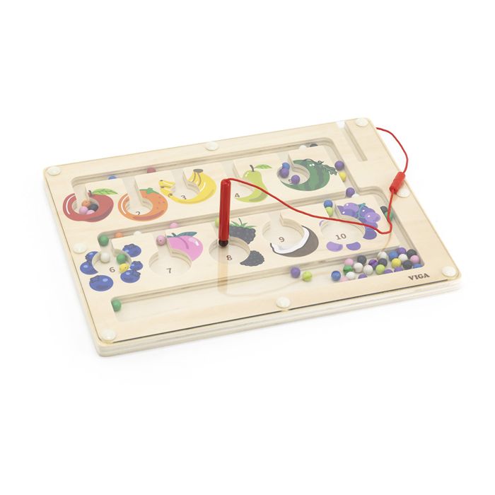 Viga Magnetic Maze - Fruit Counting & Colour Sort