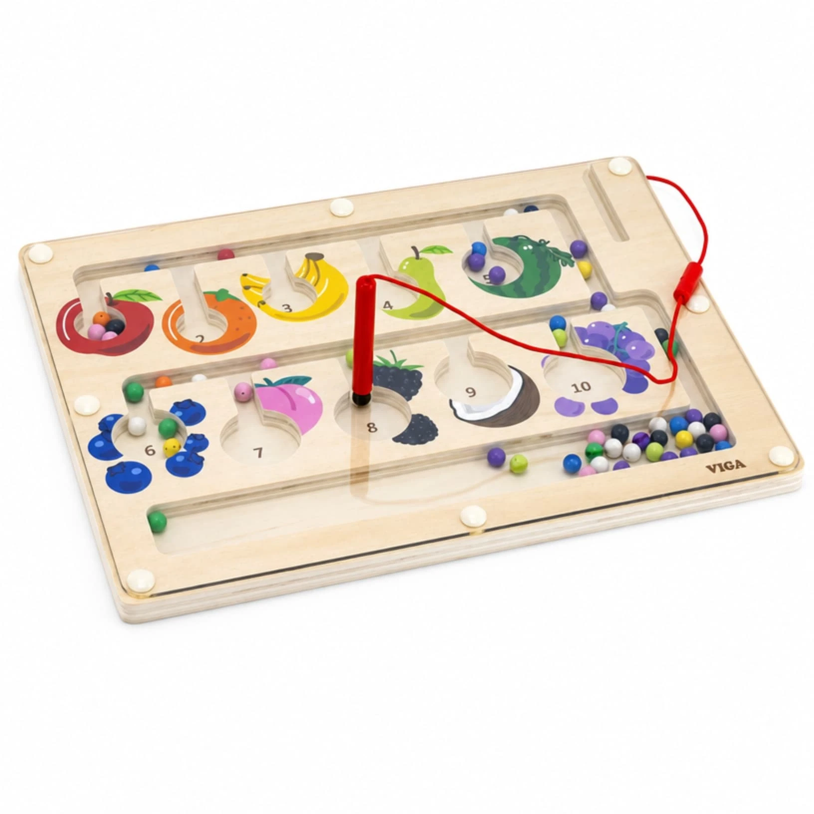 viga magnetic fruit bead maze puzzle great for waiting rooms