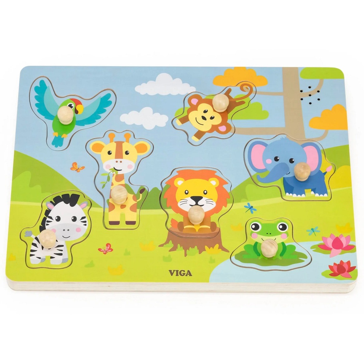 Viga Jungle Animals Sound Puzzle