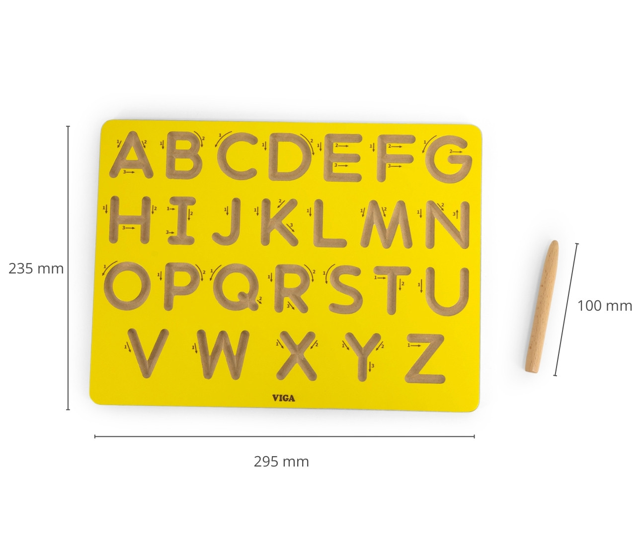 Viga Uppercase wooden Tracing Board