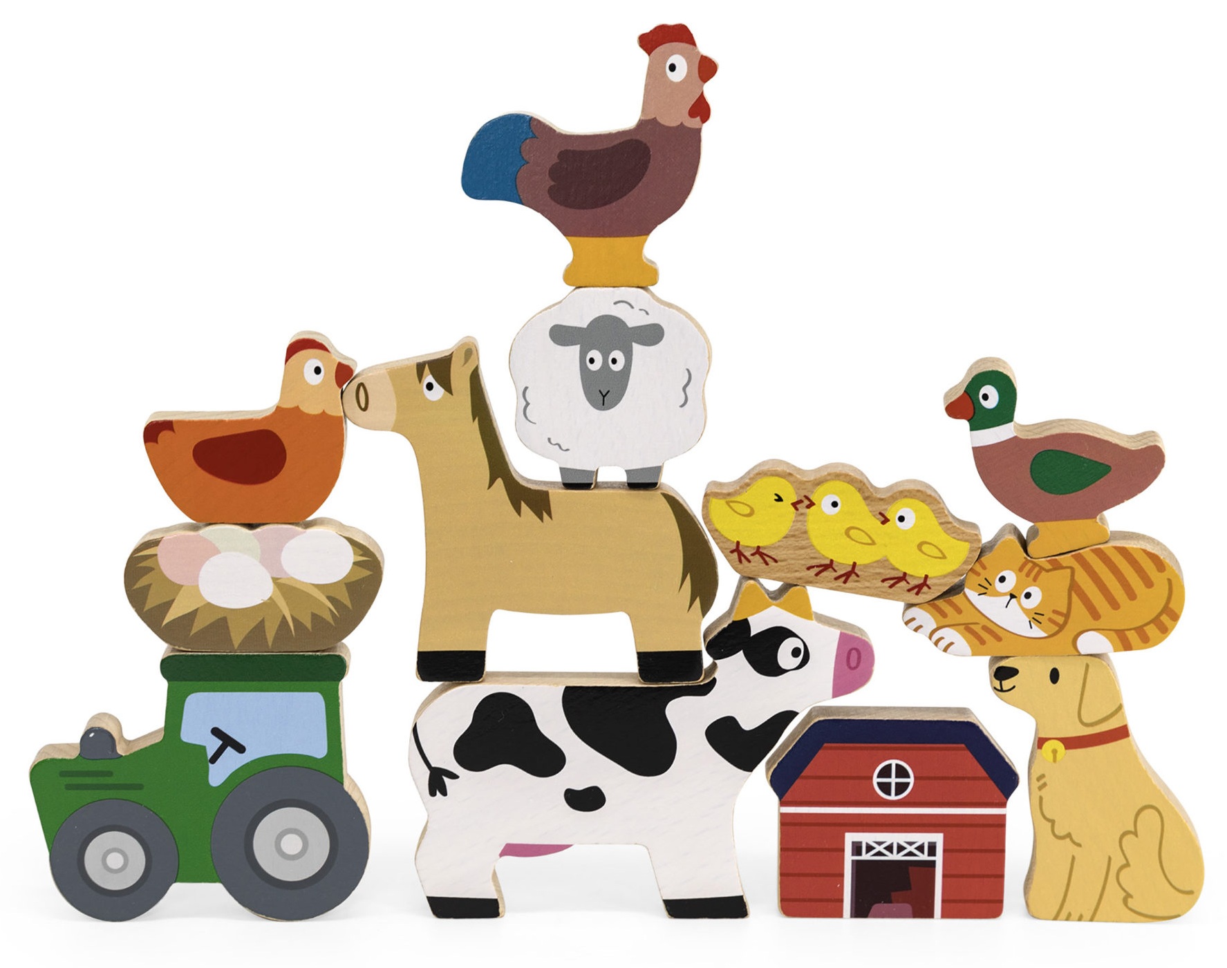 Viga Wooden Farm Stacking Figures 2