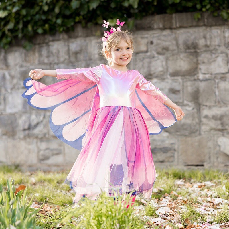 Great Pretenders Pink Butterfly Twirl Dress with Wings - image 2