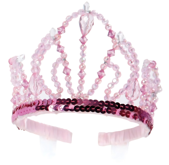 girls sparkly pink tiara dress up