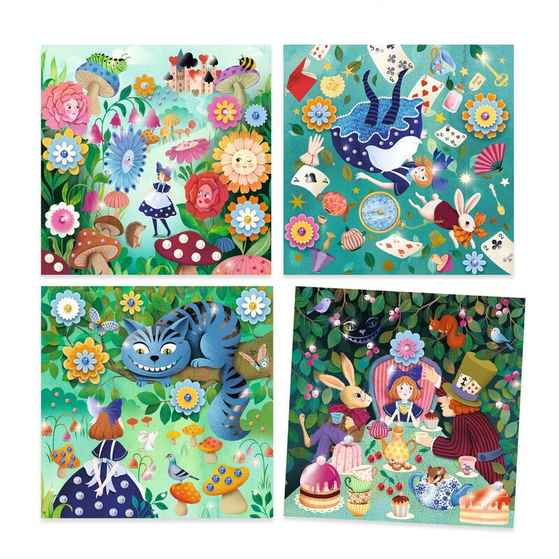 Djeco In Wonderland Fairy Tale to Decorate Set Djeco In Wonderland Fairy Tale to Decorate Set