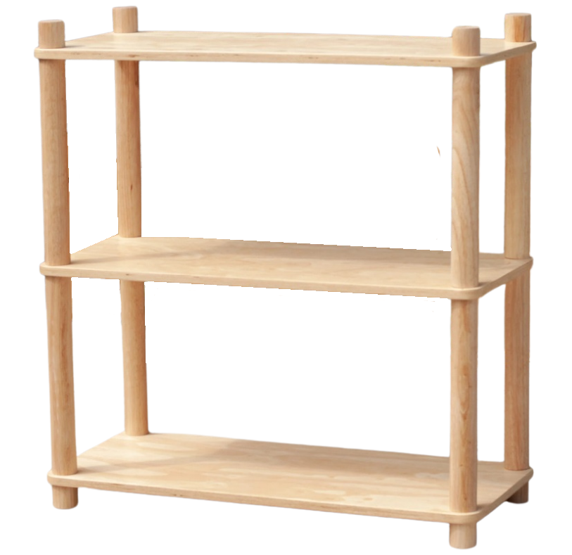 open 3 level Montessori shelf open 3 level Montessori shelf