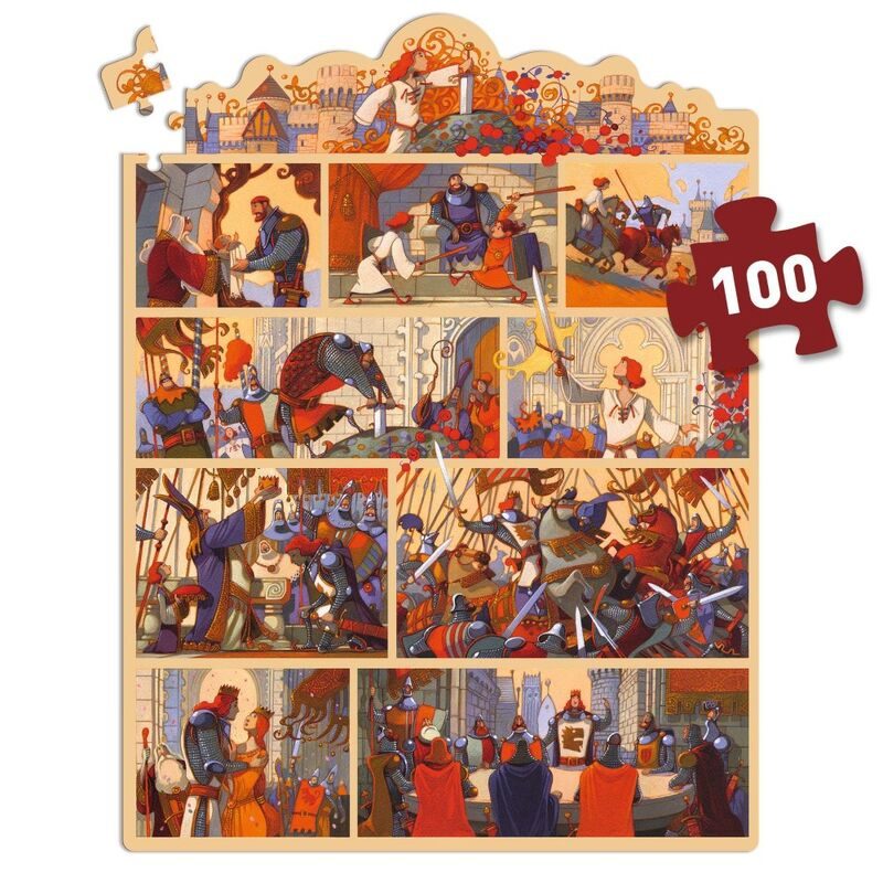 Djeco King Arthur 100pc Story Puzzle 1