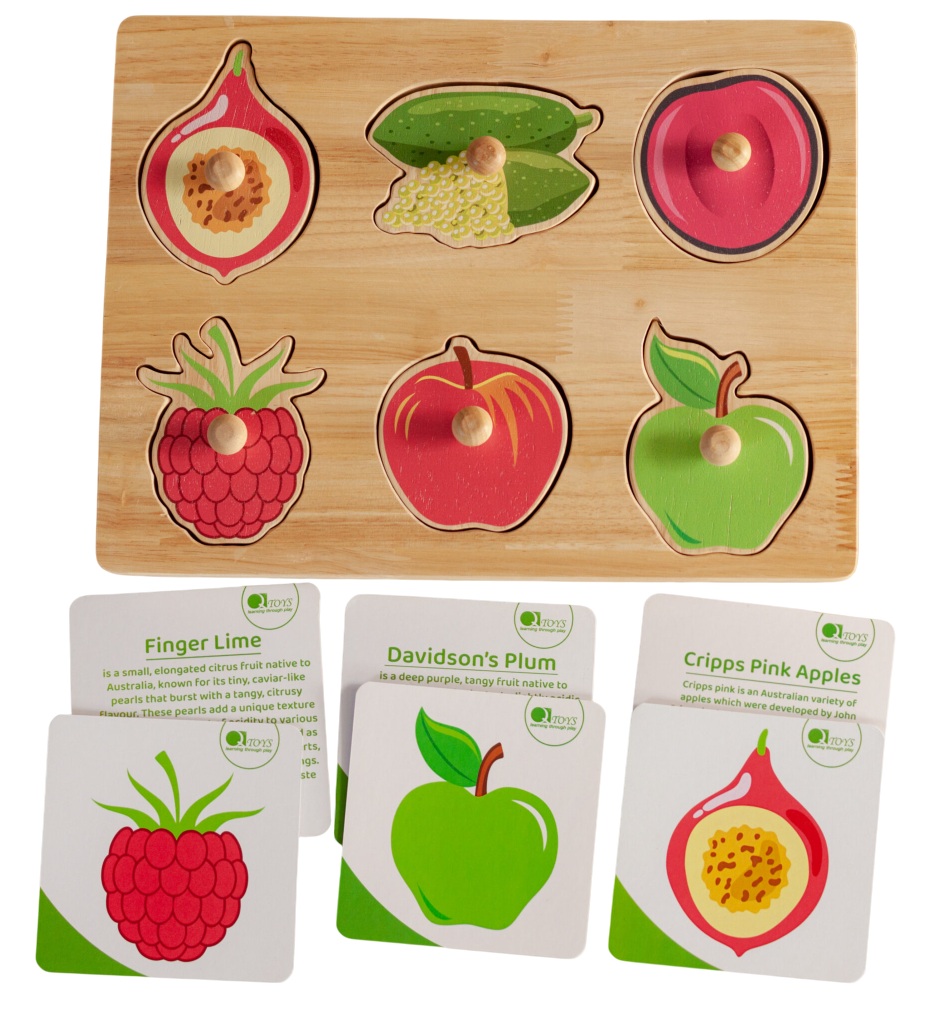 Qtoys montessori australian fruit puzzle