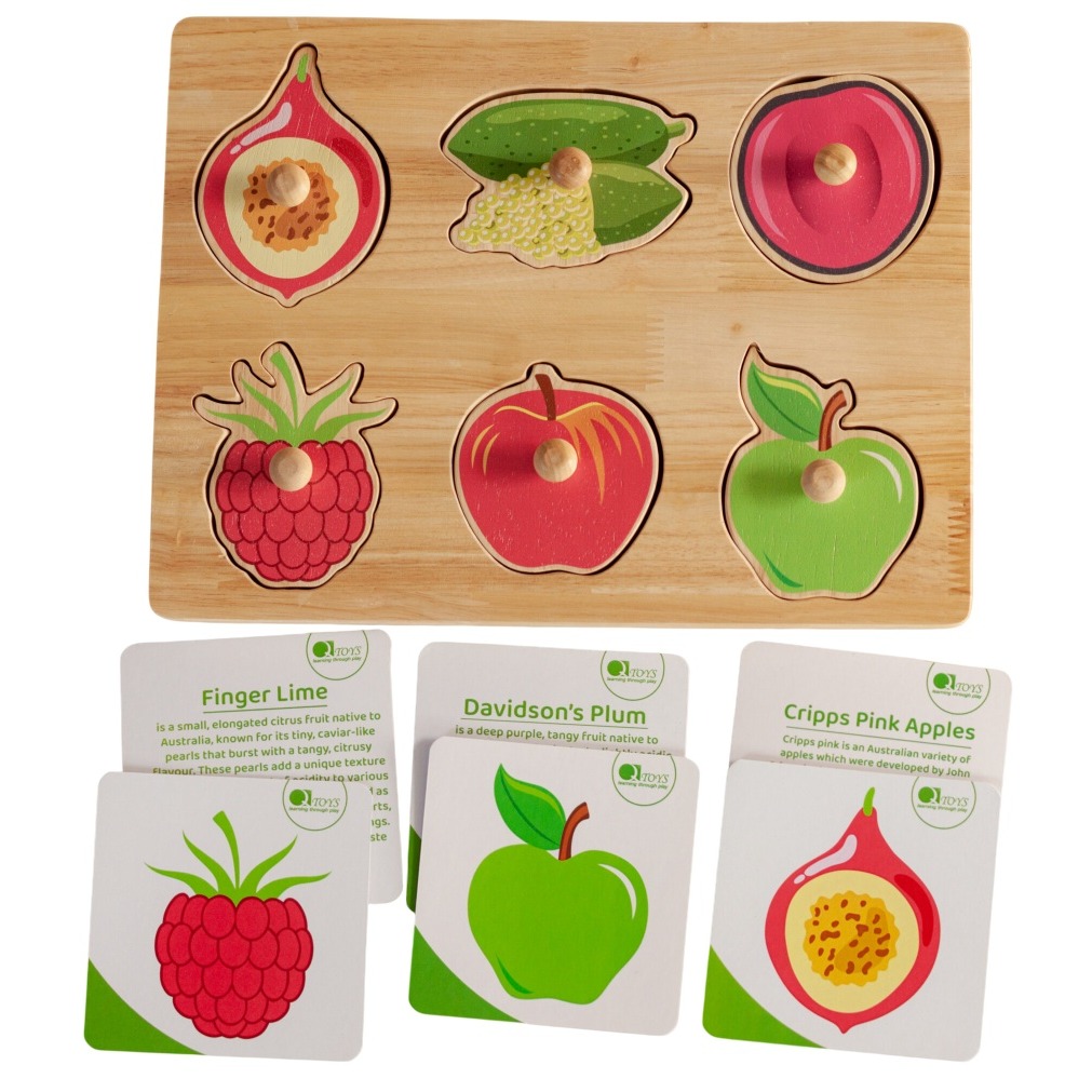 Qtoys montessori australian fruit puzzle