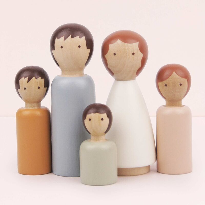 Dubois Wooden Family Dolls