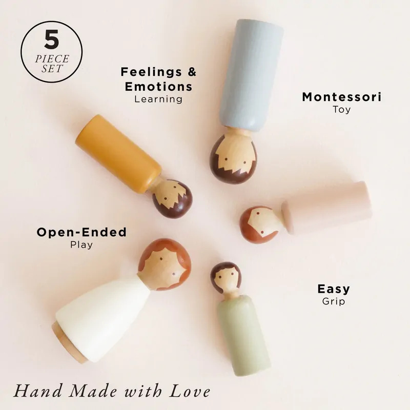 Dubois Wooden Family Dolls