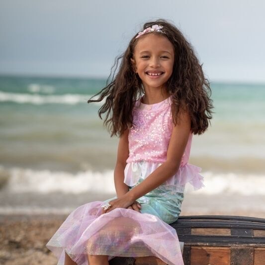 Great Pretenders Pink Misty Mermaid Dress Kids Costume - image 2