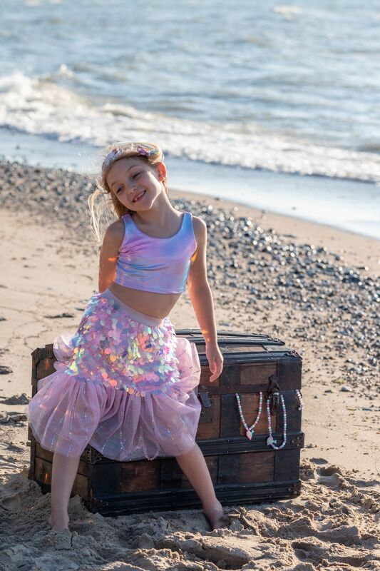 Great Pretenders Bling Bling Mermaid Skirt & Hairclip Set Pink Costume 2