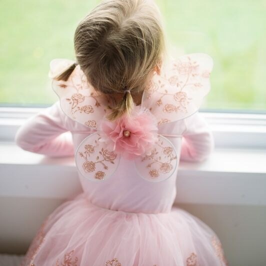 Great Pretenders Rose Gold Tutu & Wings Set Costume - image 2