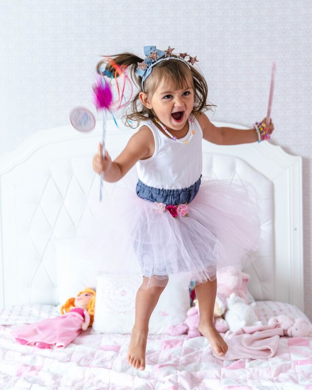 Multi Pastel and Hot Pink Glitter Rainbow Wand