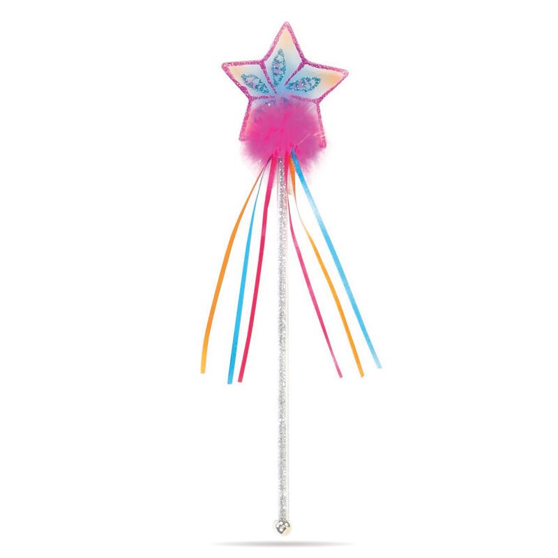 Multi Pastel and Hot Pink Glitter Rainbow Wand