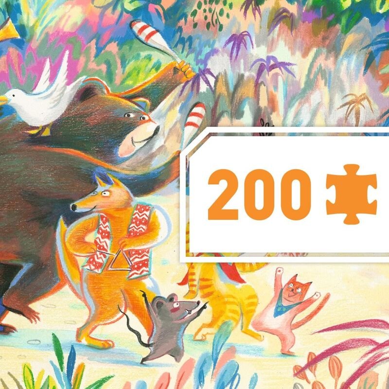 Djeco Woods Music Band 200pc Gallery Puzzle with Poster - image 2