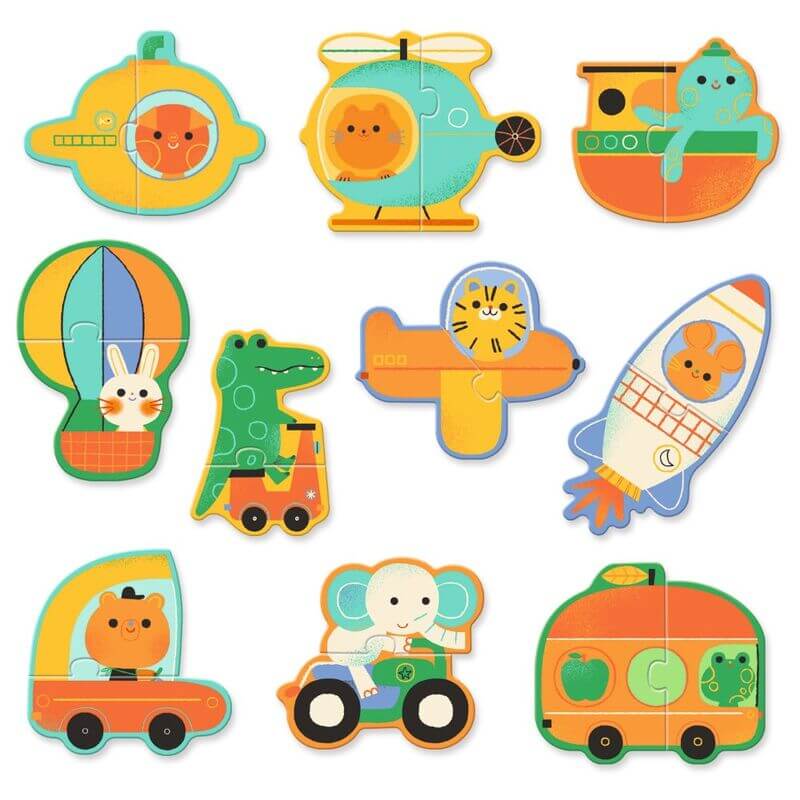 Djeco Duo Vehicles Puzzle