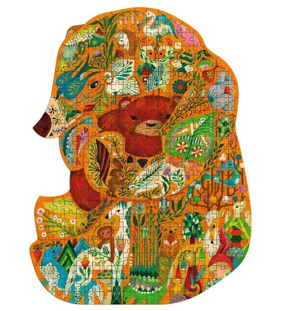 Djeco Bear Shaped 350 pc Art Puzzle Djeco Bear Shaped 350 pc Art Puzzle