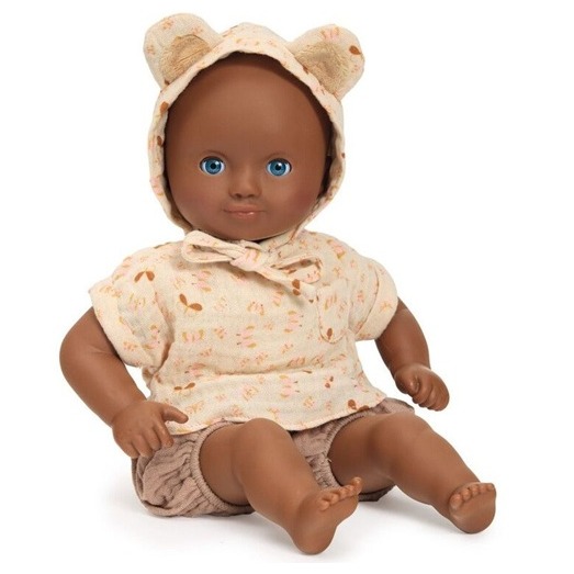 Djeco Baby Issoria with bear ear bonnet