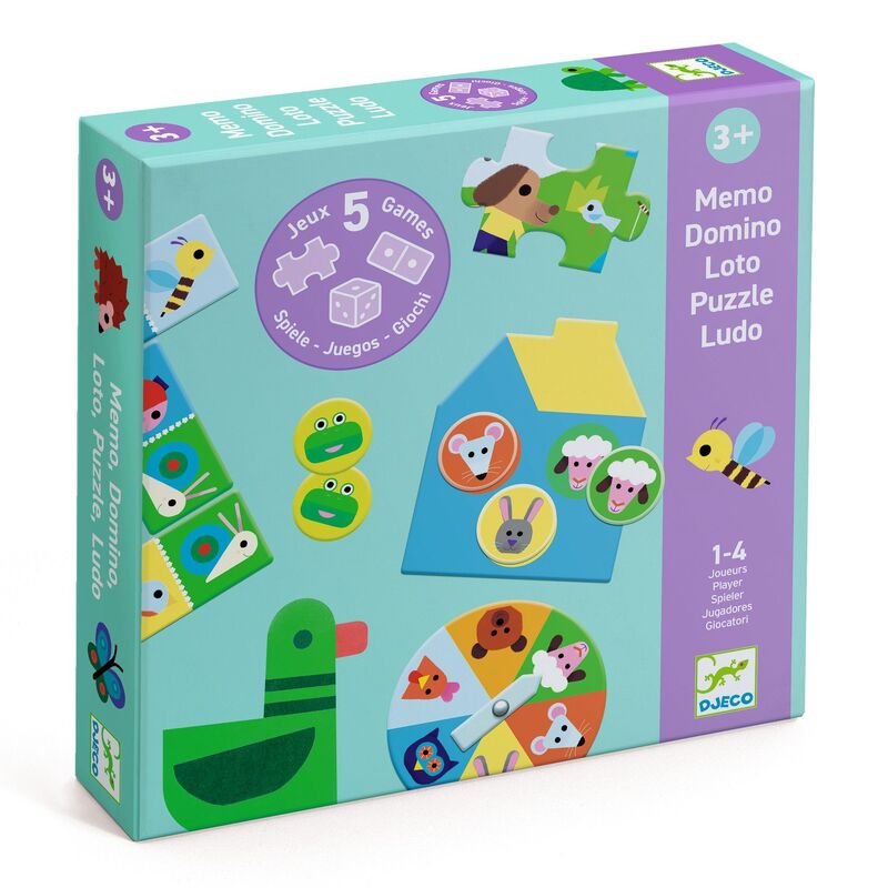 Djeco At the Farm 5 Game Set Box