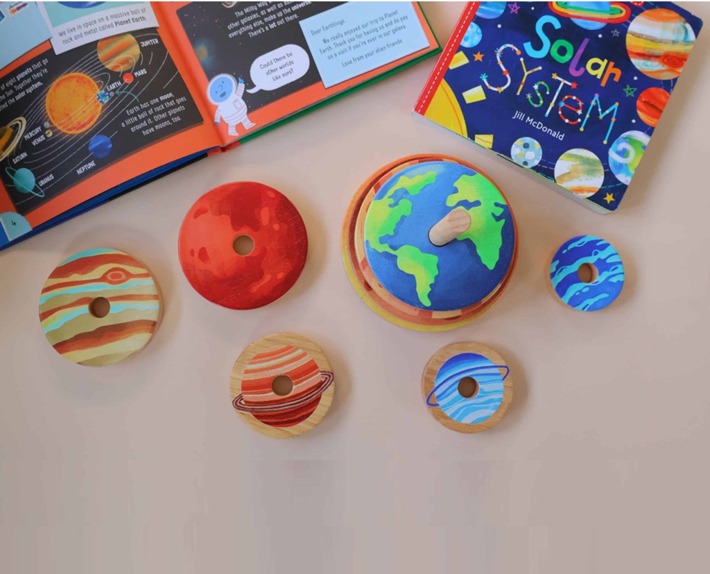 qtoys solar planets stacking toy