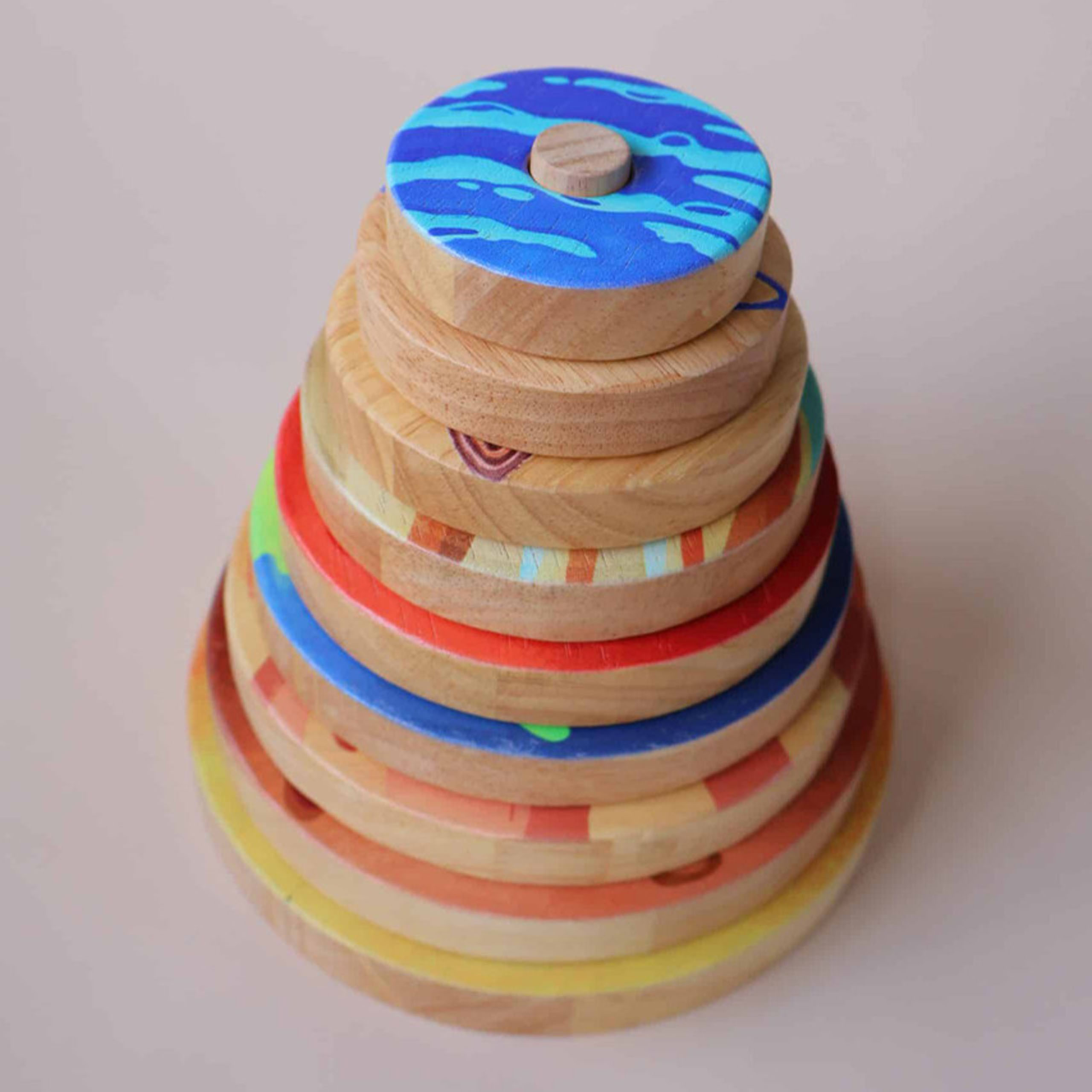 Qtoys Stacking Planets stacked