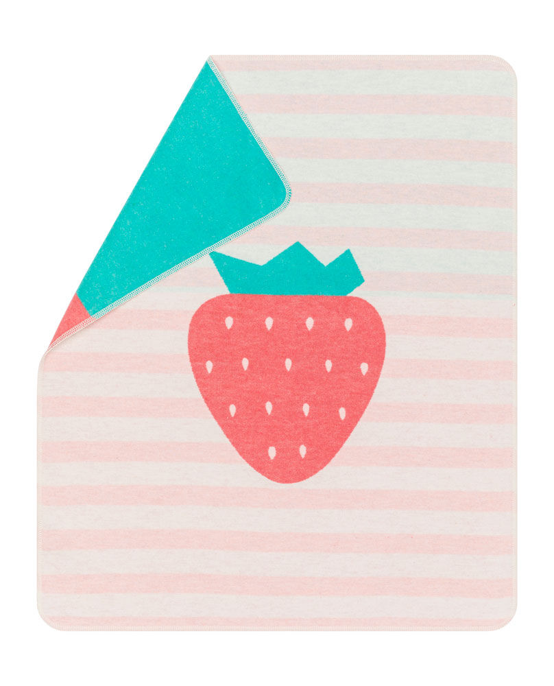 David Fussenegger Rose Strawberry Juwel Bassinet Blanket