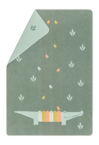 David Fussenegger Green Happy Croc Juwel Cot Blanket