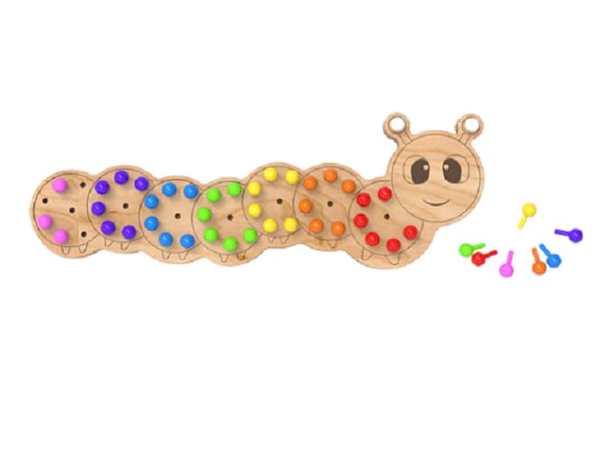 Little Pegz Carl The Caterpillar Natural 1