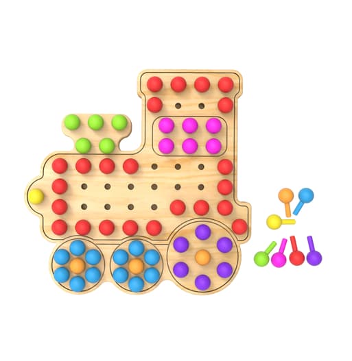 Little Pegz Trevor The Train Pegboard