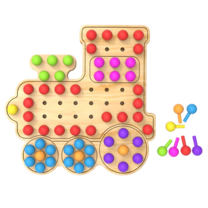 train pegboard