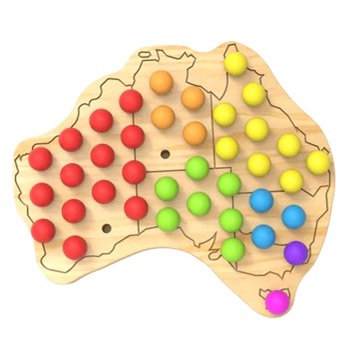 australia kids pegboard activity