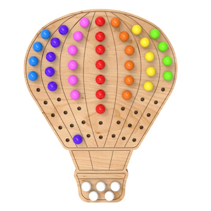 Little Pegz Hot Air Balloon Natural Pegboard