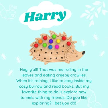 Harry The Hedgehog Pegboard  Harry The Hedgehog Pegboard