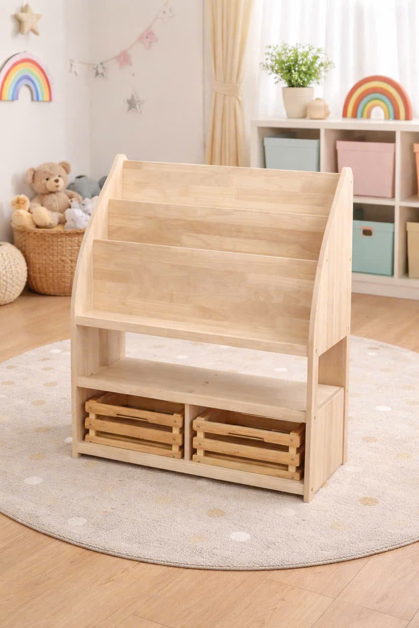 Qtoys Montessori Book Shelf & Organiser