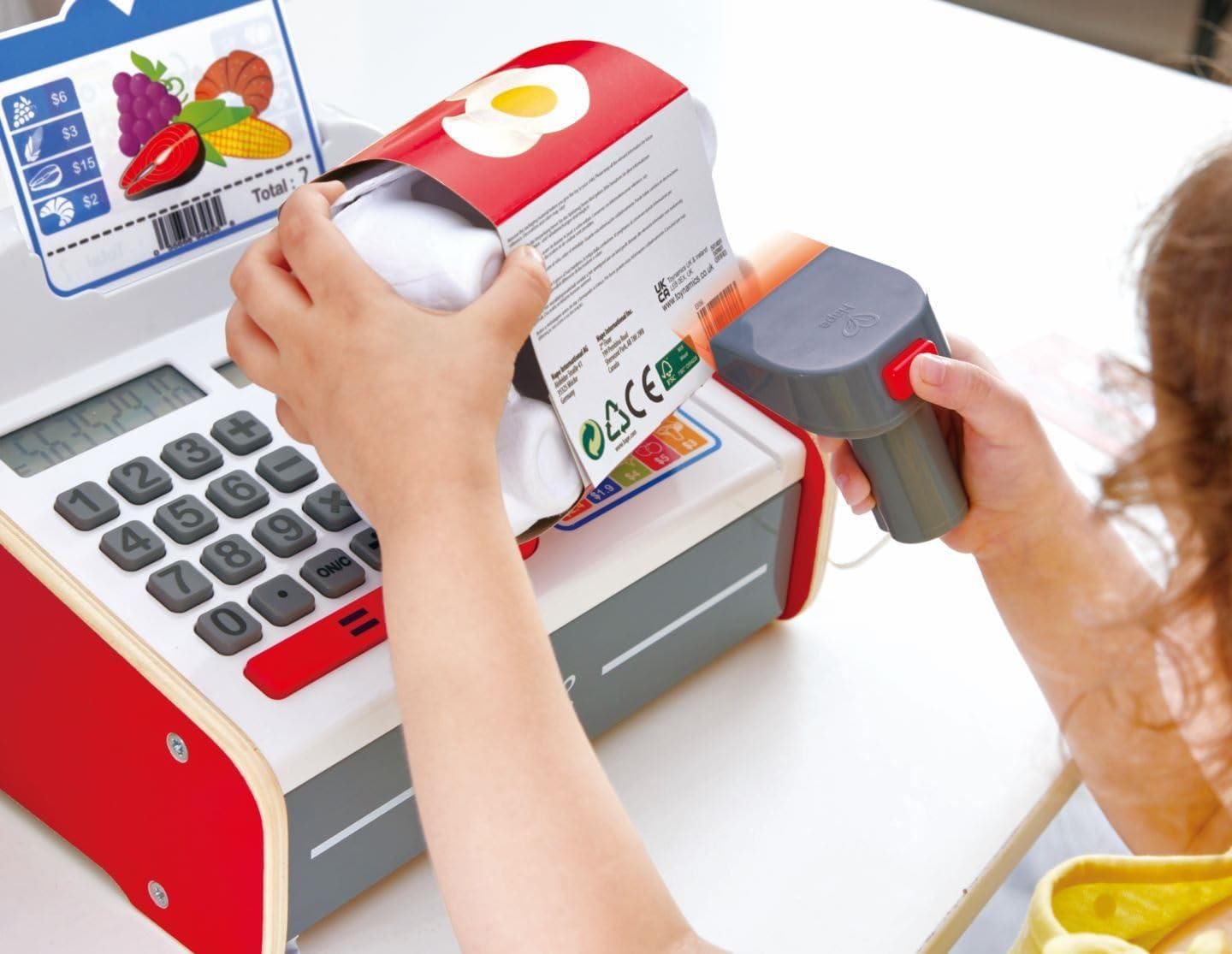 pretend play beep scanning kids cash register