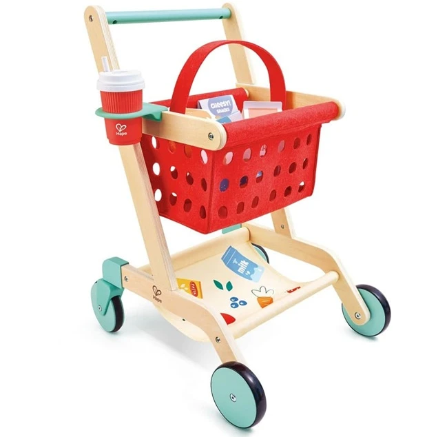 hape shopping trolley with basket