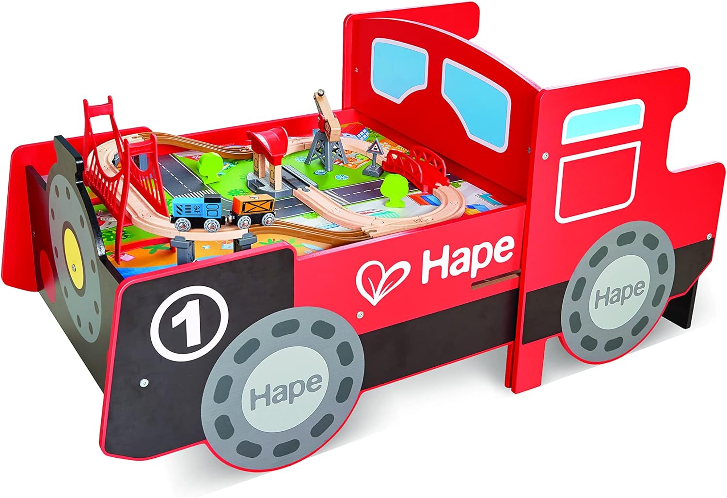 hape ride on and foldable train table