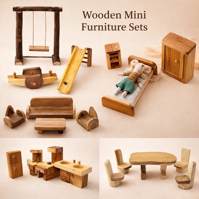 qtoys wooden dollhouse furniture