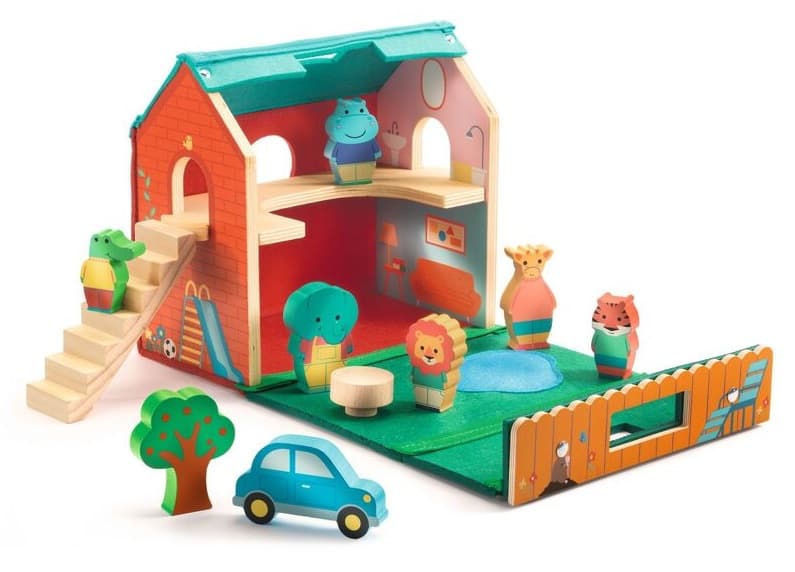 Djeco Softi House Portable Felt & Wood Play Set