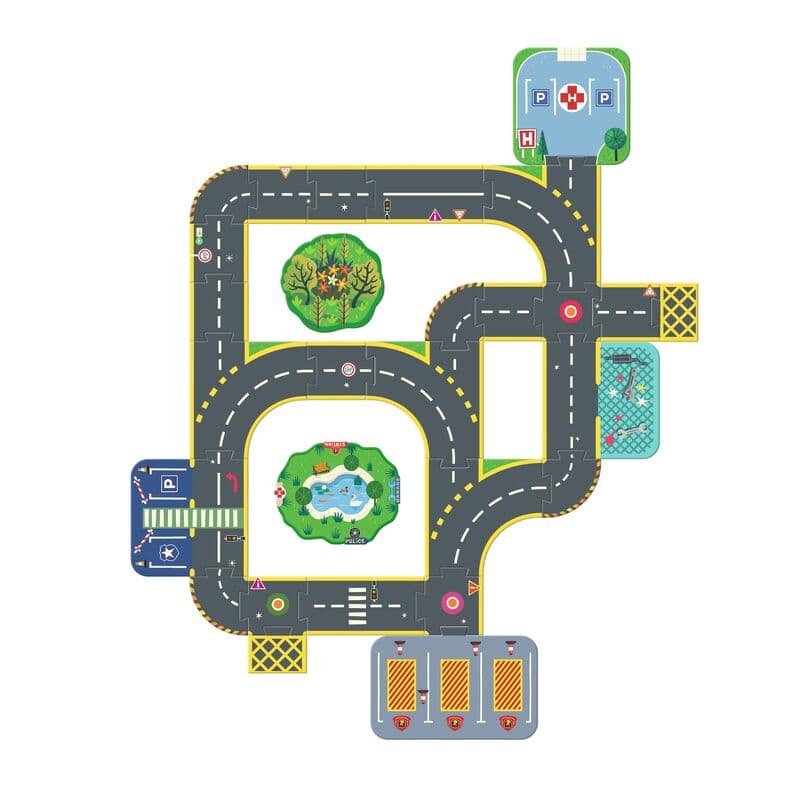 Djeco Crazy Motors Puzzl'Up Giant City 33pc Puzzle