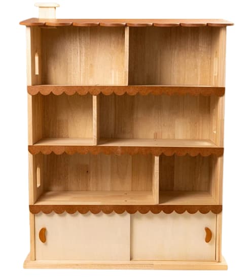 Cottage dollhouse bookshelf