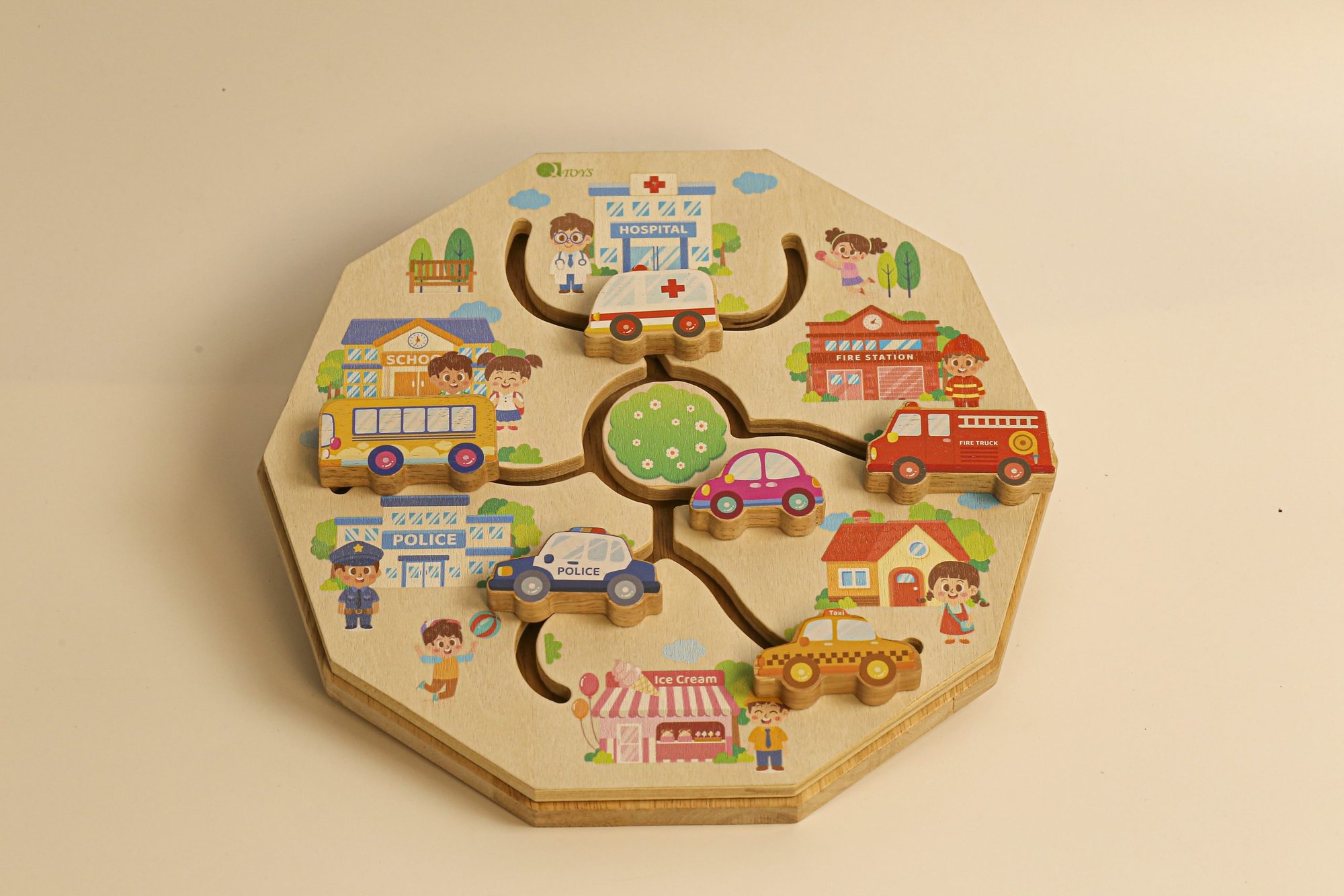Qtoys Wooden Community Tracking Maze