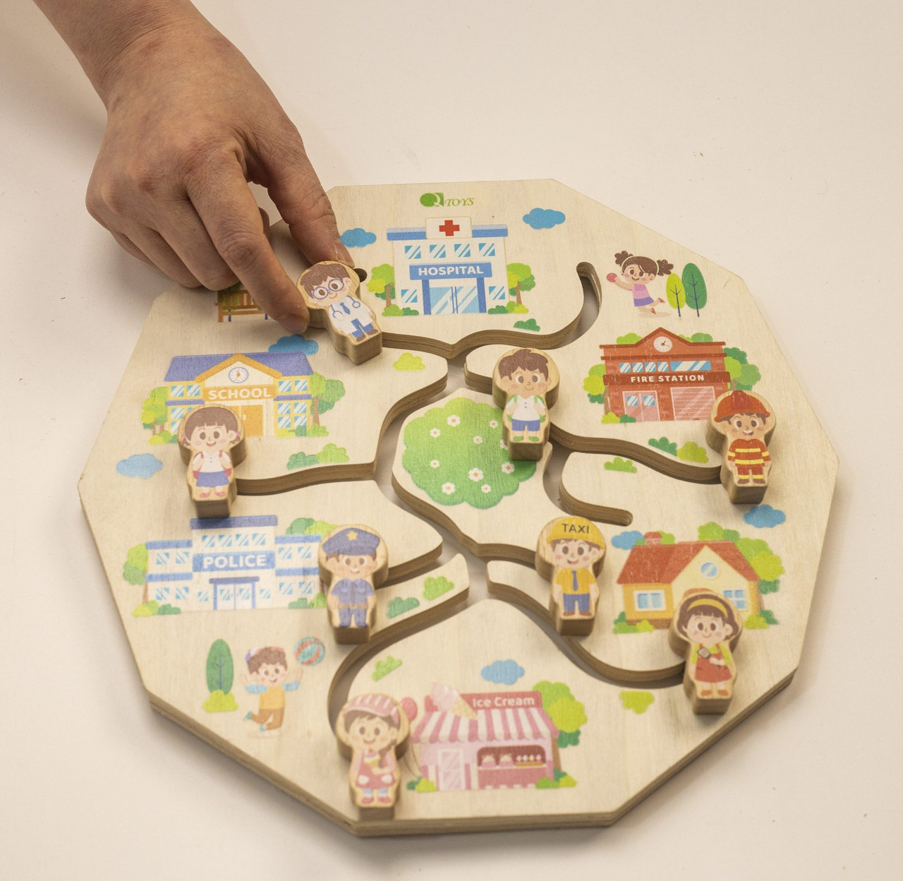 Wooden Community Tracking Maze fun