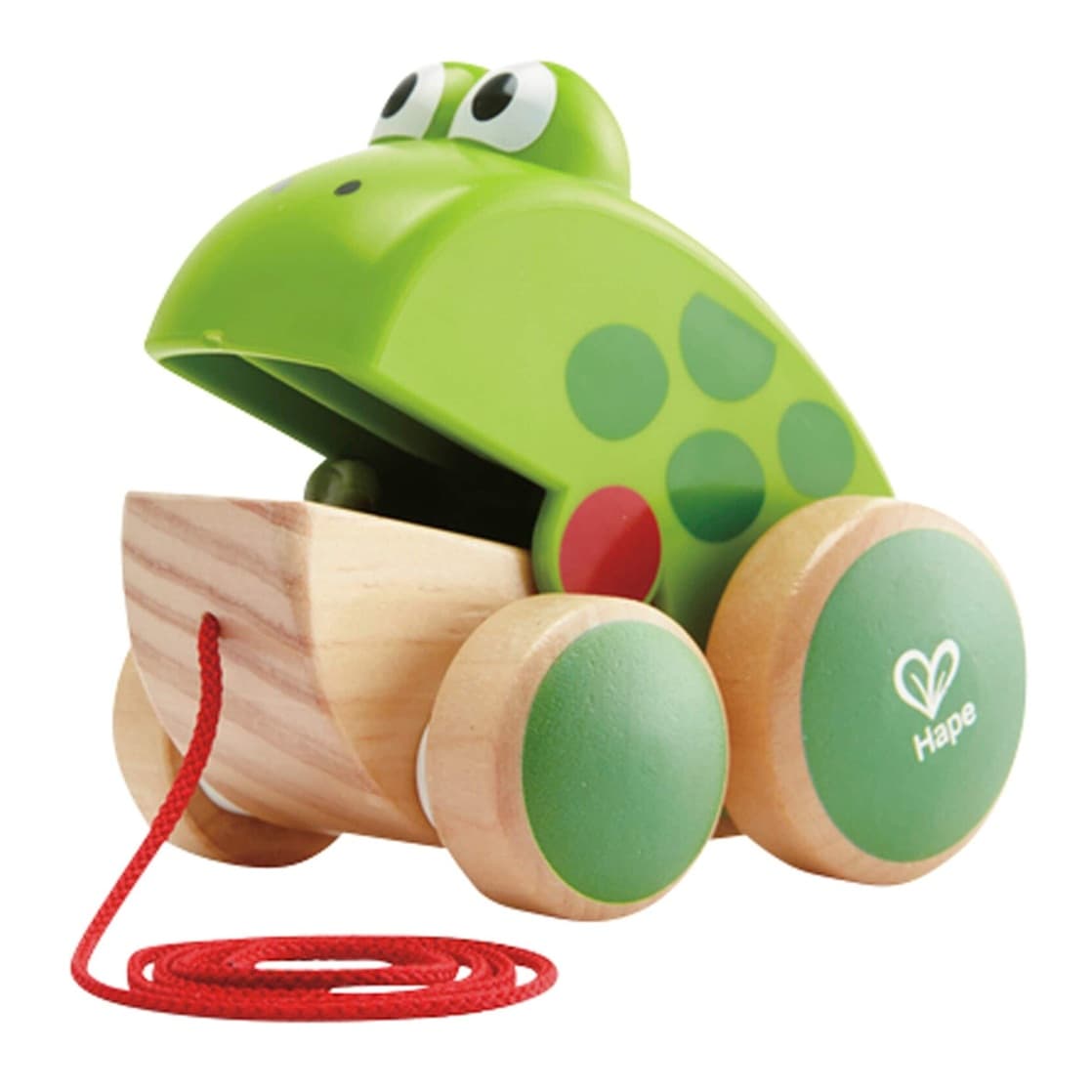 hape pull along frog toy