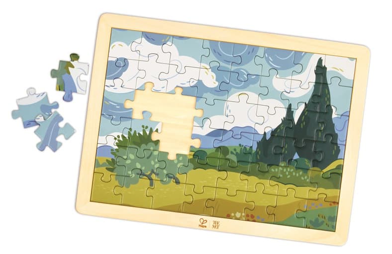 Hape Van Gogh Cypresses Puzzle 49 Pcs
