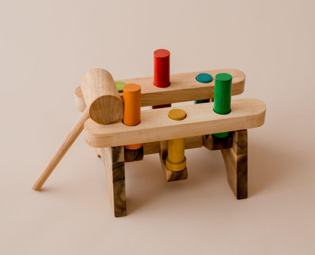 その他 Pingu Wooden Toy Hammer Game Pingu Wooden Toy Hammer Game