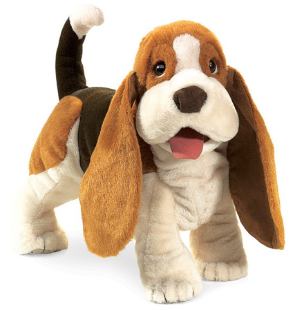 Folkmanis Basset Hound Puppy Puppet on Sale! Animal Puppets