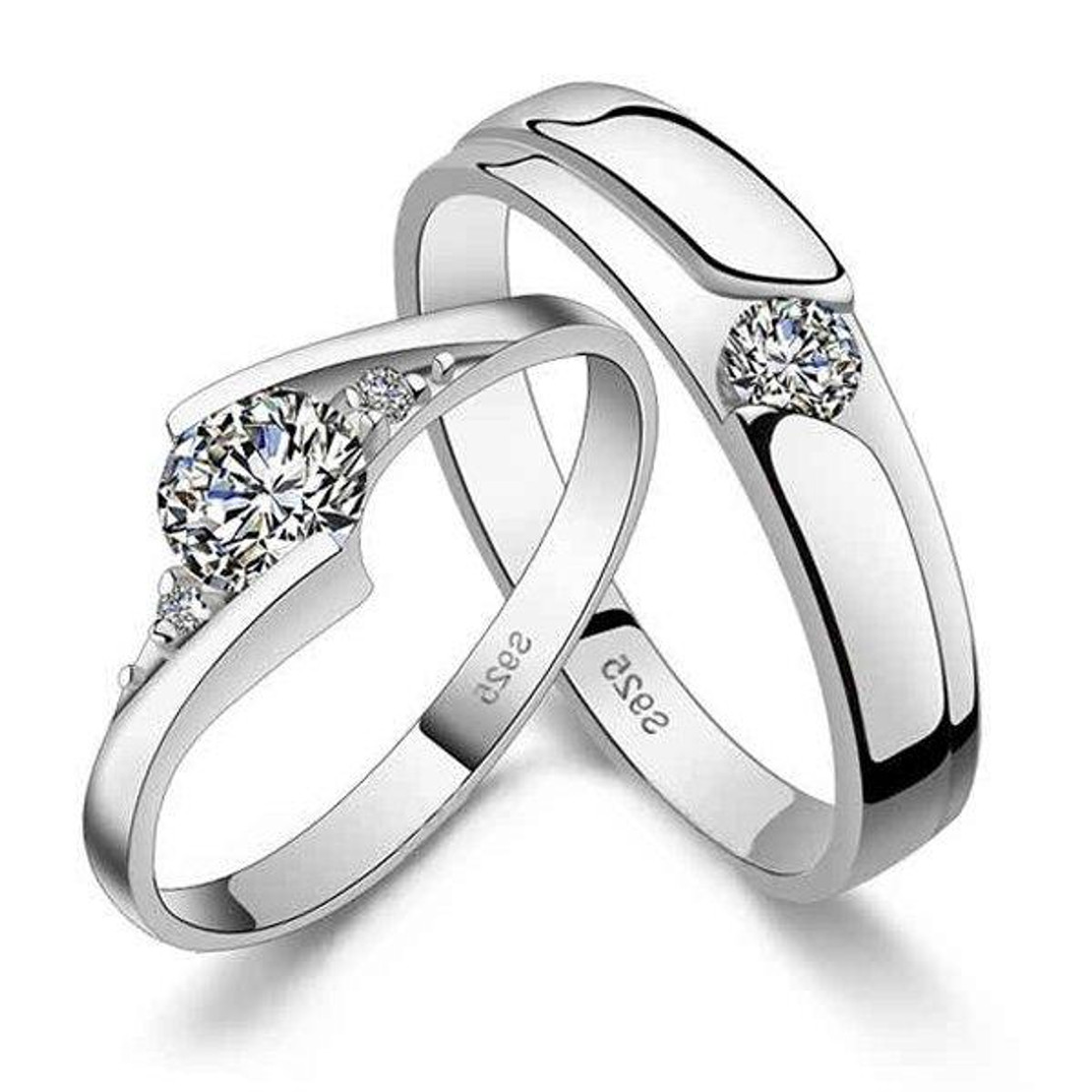 Silver Couple Rings Silver Ring For Couple on Anniversary at Rs 1749.00 |  New Delhi| ID: 2852837969562